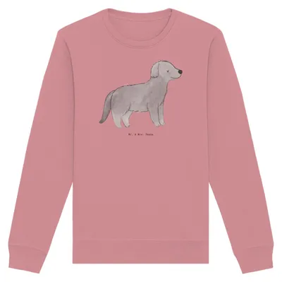 Produktbild von Mr. & Mrs. Panda Baumwoll Pullover Neufundländer Moment Größe XL - Canyon Pink - Geschenk, Sweater, Bio Sweatshirt, Newfoundland, Pulli