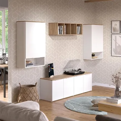 Obrázek produktu pro Živá stěna Vicco Wido Bílá/Sonoma 5 dílů, Model 51725