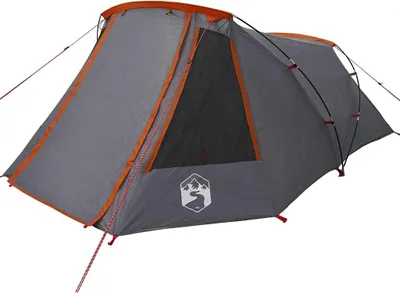 Obrázok produktu pre vidaXL tunelový stan pre 3 osoby, sivý a oranžový, 328 x 228 x 115 cm