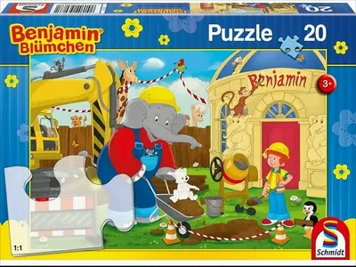 Produktbild von 20 Teile Schmidt Spiele Kinder Puzzle Benjamin Blümchen Auf der Baustelle 56088