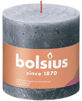 Immagine prodotto di Bolsius Stub candela blu ardesia - Ø100 mm - altezza 10 cm - blu - 62 ore di combustione