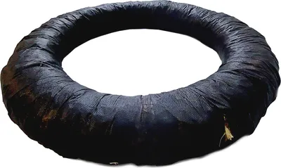 Produktbild von Strohkranz natur umwickelt mit Vlies I Ø 55 x 8 cm I großer Strohrömer