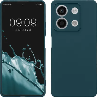 Produktbild von kwmobile Slim Case kompatibel mit Xiaomi Redmi Note 13 5G Hülle - Handyhülle aus Silikon in Petrol matt