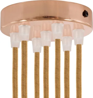 Image de Kit Creative-Cables : rosace cylindrique en métal à 7 trous - conique, cuivre