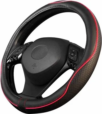 Produktbild von Famanu Lenkradbezug Universell – Sportliches Design mit rotem Akzent