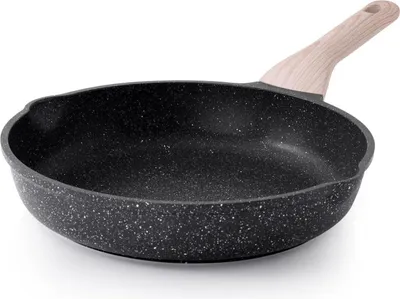 Zdjęcie produktu dla Patelnia Kordisen 28 cm z granitową powłoką nieprzywierającą, odpowiednia do płyt gazowych i indukcyjnych