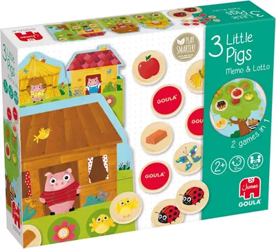Produktbild von GOULA 3 kleine Schweinchen Memo & Lotto