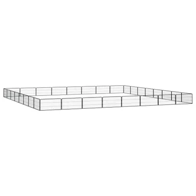 Obrázok produktu pre vidaXL 32-dielna ohrádka pre psov čierna 100x50cm oceľová prášková farba