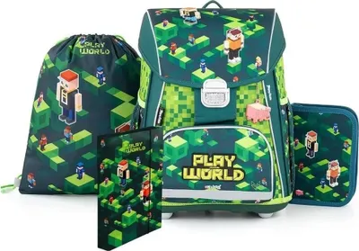 Produktbild von Playworld Gaming Schulranzen Set 4-teilig mit Federmappe