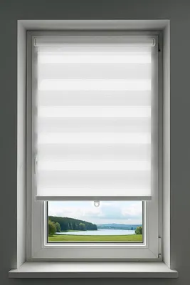 Produktbild von Doppelrollo Klemmfix Ohne Bohren Duo Rollo Zebrarollo weiß 100cm