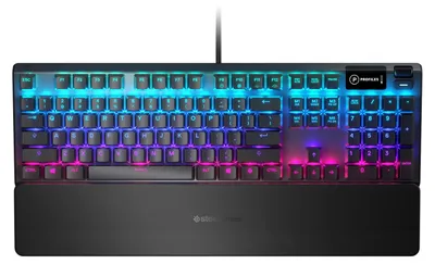 Imagen del producto de SteelSeries Apex 5, Tamaño completo (100%), Cable, USB, Teclado mecánico, LED RGB, Color negro