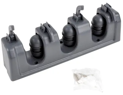 Produktbild von Halterung für Besen und andere Geräte, 4 Haken, Anthrazit