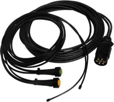Produktbild von Aspöck Anhängerkabel 6 m - 7-polig Stecker - Kabelbaum mit Abgang DC + 10 x Kabelschellen