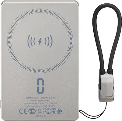 Obrázek produktu pro Rivacase VA2616, 5000 mAh, Lithium-polymerová (LiPo), Rychlé nabíjení, Power Delivery, Bezdrátové nabíjení, 3,85 V, 20 W