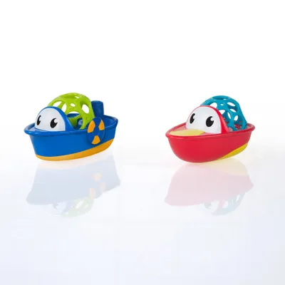 Produktbild von Oball 'Grab & Splash Boats' Wasserspielzeug Boot für Babys ab 6+ Monate, diverse Farben
