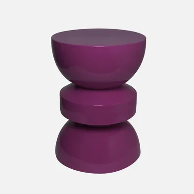 Immagine prodotto di Tavolo d'appoggio in metallo effetto glassy, 44,5cm, Viola
