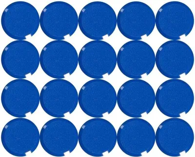 Image de MAUL Aimant MAULpro rond 20 pièces 0,3 kg Plastique Ferrite incassable érodé laqué Ø 2 x 0,75 cm bleu