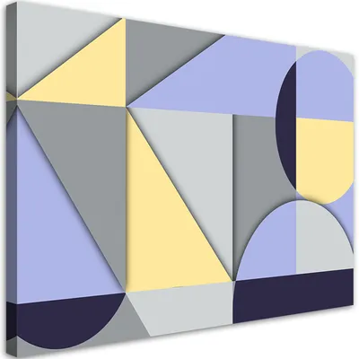 Produktbild von Leinwandbild Geometrische Formen, abstrakt 60x40 Feeby Blau bild für die wand bereit zum aufhängen