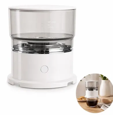 Produktbild von Tragbare Kaffeemaschine, Mini Handbrüh‑Kaffeebereiter, Drip Kaffee Gerät mit 304‑Edelstahl‑Filter, Tritan‑Wassertank für Camping, Reisen & Zuhause