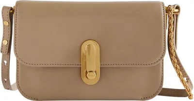 Produktbild von Ted Baker Leder Umhängetasche Schultertasche Kkaysa Polished Leather Crossbody Bag Taupe beige