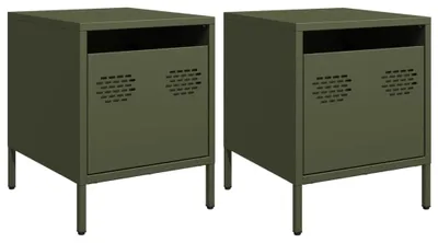 Productafbeelding van Set van 2 Industrieel Stijl Nachtkastjes