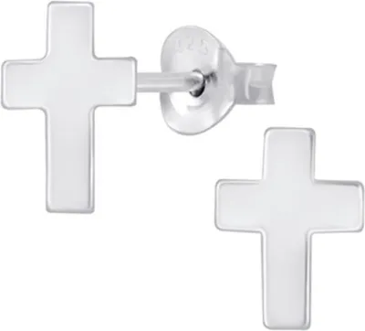 Produktbild von Kreuz Ohrstecker: 925 Silber Ohrringe Silber