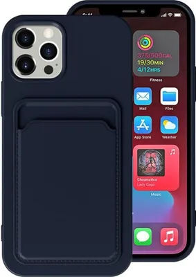 Produktbild von König Design Hülle kompatibel mit Apple iPhone 12 Pro Max Kunststoff Soft Handyhülle - Handy Case Blau