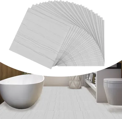 Obrázek produktu pro LARS360 27 kusů Samolepicí vinylová podlaha 30 x 30 cm, voděodolná PVC podlaha s 3D strukturou dřeva, cca 2,5 m² - přírodní dubový vzhled