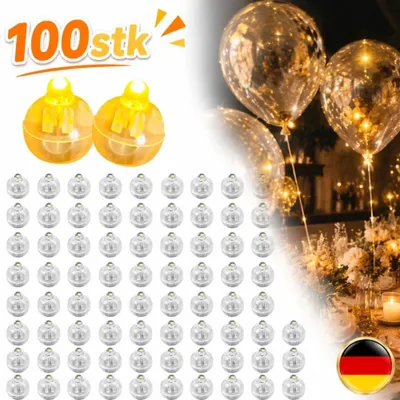 Produktbild von 100 Stück LED Ballons Lichter Mini LED Licht Leuchtkugeln Kleine Led Lichter
