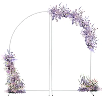 Produktbild von Hochzeitsbogen Rosenbogen DIY dekorative Garten Hintergrund  Hochzeit Metall Bogen  Stand Weiß