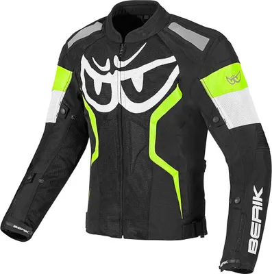 Zdjęcie produktu dla Tekstylna kurtka motocyklowa Berik Imola Air, czarny/biały/żółty, 52