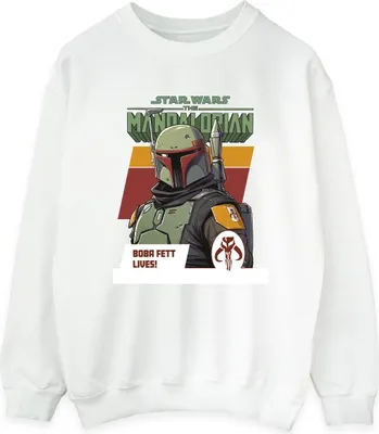 Produktbild von Star Wars - "The Mandalorian Lives" Sweatshirt für Damen BI39214 (XXL) (Weiß)