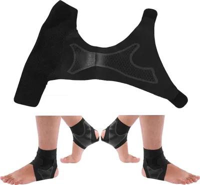 Produktbild von Knöchelstützbandage, atmungsaktiver Stabilisatorgurt für Sport, Fitness, Reiten (S, 1 Paar)