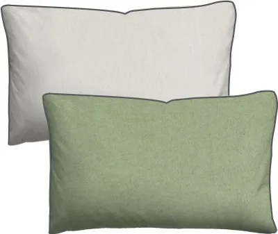 Produktbild von biberna Melange-Flanell Bettwäsche 0840500 MELANGE UNI color: pistaziengrün, size: 1x 40x60 cm