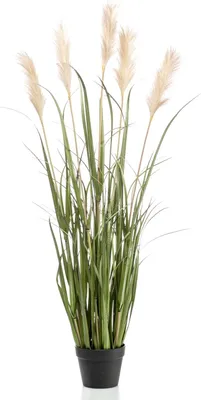 Produktbild von artplants.de Kunst Pampasgras Alcantara mit Rispen, grün, 130cm - Kunstgras Pampas/Pampasgras künstlich