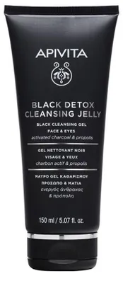 Image de GEL NETTOYANT DÉTOXIFIANT NOIR : Nettoyant naturel pour le visage à base de charbon actif et de propolis, 150 ml