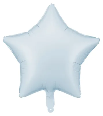Ballon in Sternform in mattem Nebelblau für Helium und Luft