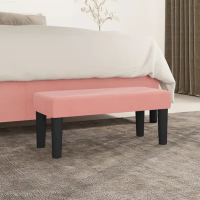 Produktbild von "2026 Promotion" Sitzbank für Garten, Holzbank Rosa 70x30x30 cm Samt - Gartenbänke CC20860