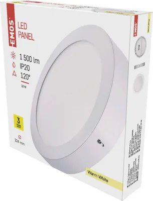 LED svítidlo PROFI bílé, 22 cm, 18 W, teplá bílá