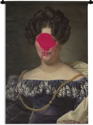 Produktbild von MuchoWow® Wandteppich Wandbehang Johanna Henriette Engelen - Dubois Drahonet - Rosa 120x180 cm Tapisserie Dekoration Wandtuch - Schlafzimmer - Dekorationen für das Haus