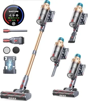 Produktbild von Akku Staubsauger 45000Pa/550W/60Mins, Kabellos Selbststehender und Selbstladender, 4-in-1 Kabelloser mit Automatikmodus & Anti-Verhedderung für