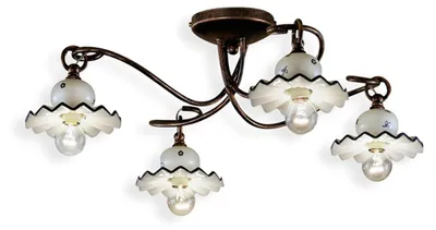 Imagen del producto de CLASSIC ROMA C404-4, Lámpara de techo, plafón de cerámica, Ferroluce
