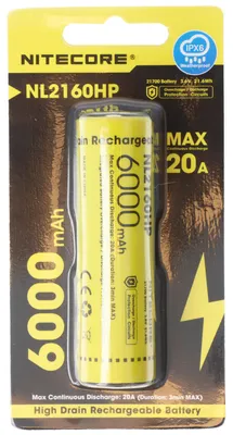 Immagine prodotto di Batteria agli ioni di litio da 6000 mAh tipo 21700, 75,4 x 22 mm con circuito di protezione, corrente di scarica max. 20 A