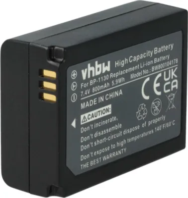 Produktbild von vhbw Akku kompatibel mit Samsung NX200, NX1010, NX2020, NX2030, NX300, NX2000, NX300M, NX310, NX1100, NX1000, NX210 Kamera (800 mAh, 7,4 V, Li-Ion)