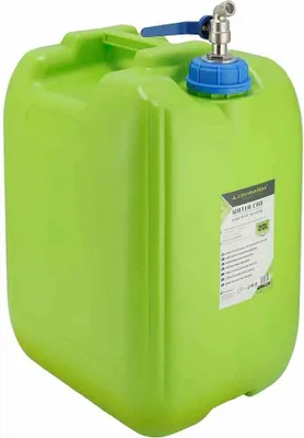 Produktbild von Wasserbehälter 20L mit langem Metallhahn im Deckel, nicht für Lebensmittel