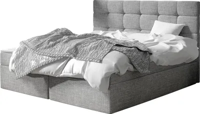 Produktbild von MIRJAN24 Boxspringbett Luanda, Doppelbett mit zwei Bettkästen und Matratze, Ehebett (Farbe: Muna 08, Größe: 160x200 cm)