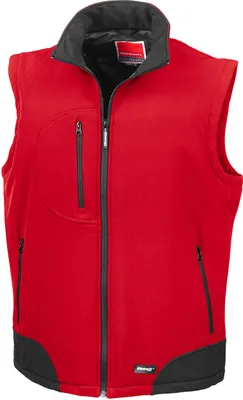 Produktbild von Result R123X | Herren Soft Shell Bodywarmer / Weste - Farbe: Red/Black - Größe: L
