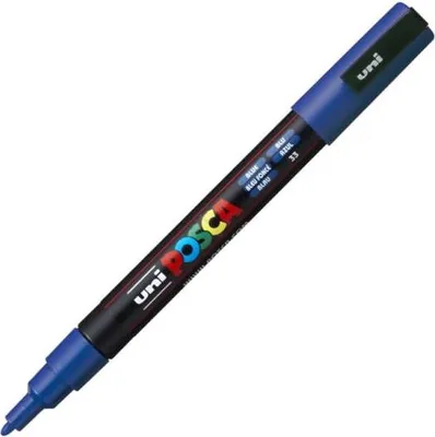 Zdjęcie produktu dla POSCA PC-3M, Niebieski, Wielobarwny, 1 kol., Drobny, Okrągły, 0,9 mm