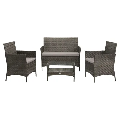Produktbild von SVITA Rattan Set BROOKLYN 2020 in grau Gartenmöbel Terrasse Balkon