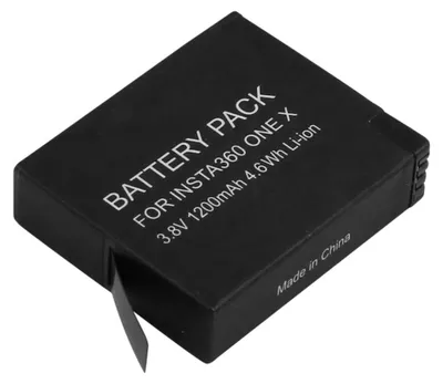 Produktbild von Avizar, Insta360 ONE X Lithium-Ionen Kamera Akku 3,8V 1200mAh, Schwarz